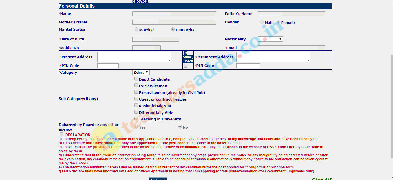 DSSSB Online Application Form 2023 Started, Apply Online Link_4.1