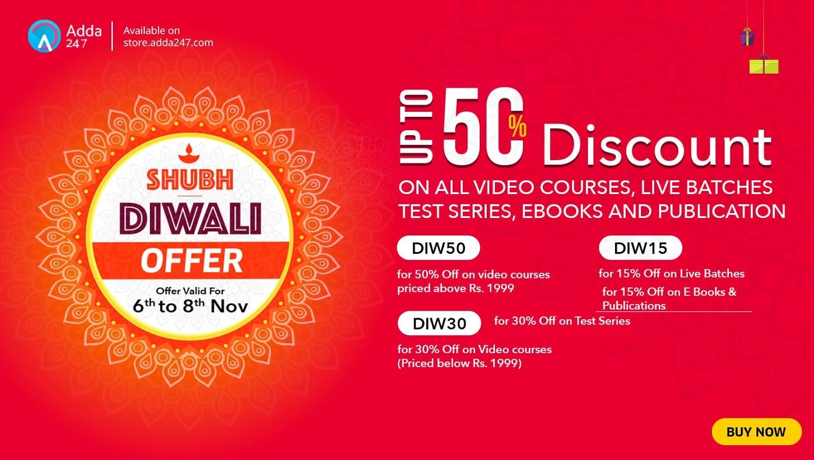 Diwali Celebration | Upto 50% Off On Video Courses | Sale Extended For Today | Test Series| Live Batches | Books & eBooks |_2.1
