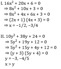 SBI PO Quantitative Aptitude (Quadratic Equations) Quiz For Prelims: 15th April |_16.1
