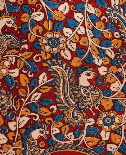 Multicolor Traditional Screen Printed Cotton Kalamkari Fabric, Rs 150/meter | ID: 17117759348