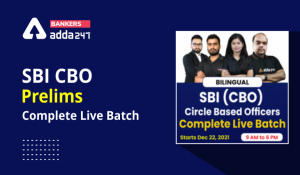 SBI CBO – Complete Live Batch