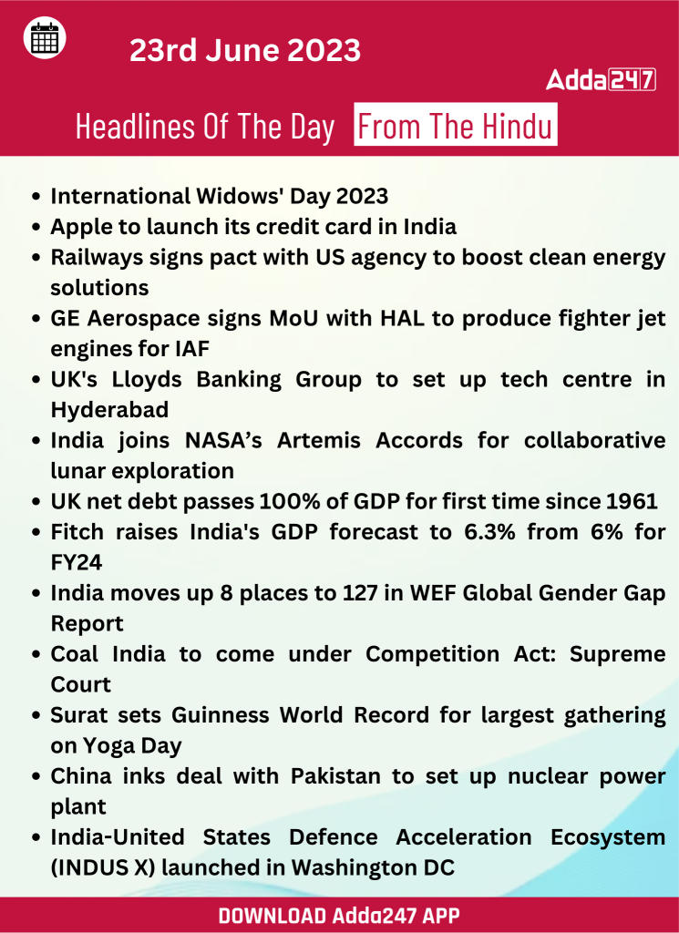 Current Affairs 6 June 2023