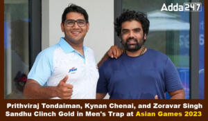 Prithviraj Tondaiman, Kynan Chenai, and Zoravar Singh Sandhu Clinch Gold in Men’s Trap at Asian Games 2023
