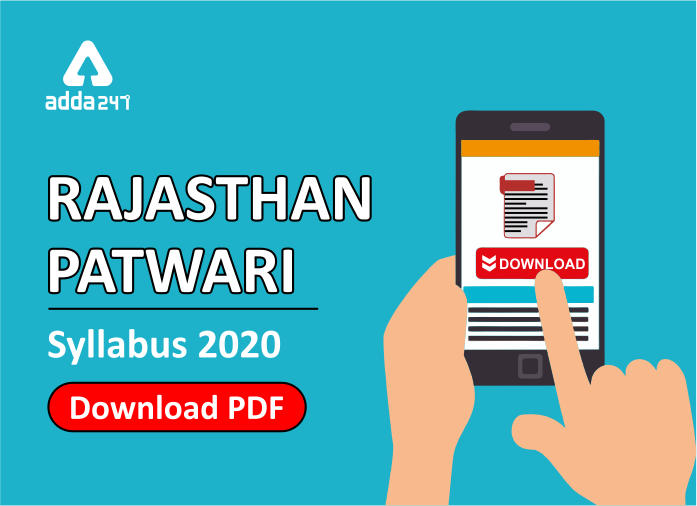 Rajasthan Patwari Syllabus 2020: Download PDF for Prelims_20.1