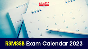 RSMSSB Exam Calendar 2023, Exam Schedule PDF Download
