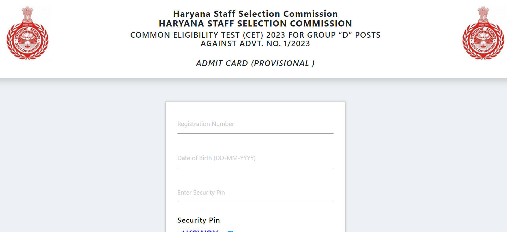 HSSC Group D Admit Card 2023 Out, CET Admit Card Link_30.1