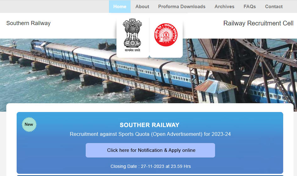 Southern Railway Sports Quota Recruitment 2023, Apply online Last Date_30.1