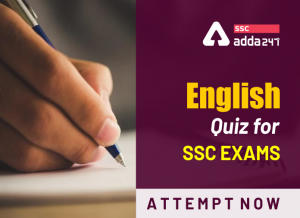 English Questions For SSC Exam : Take The Test Now