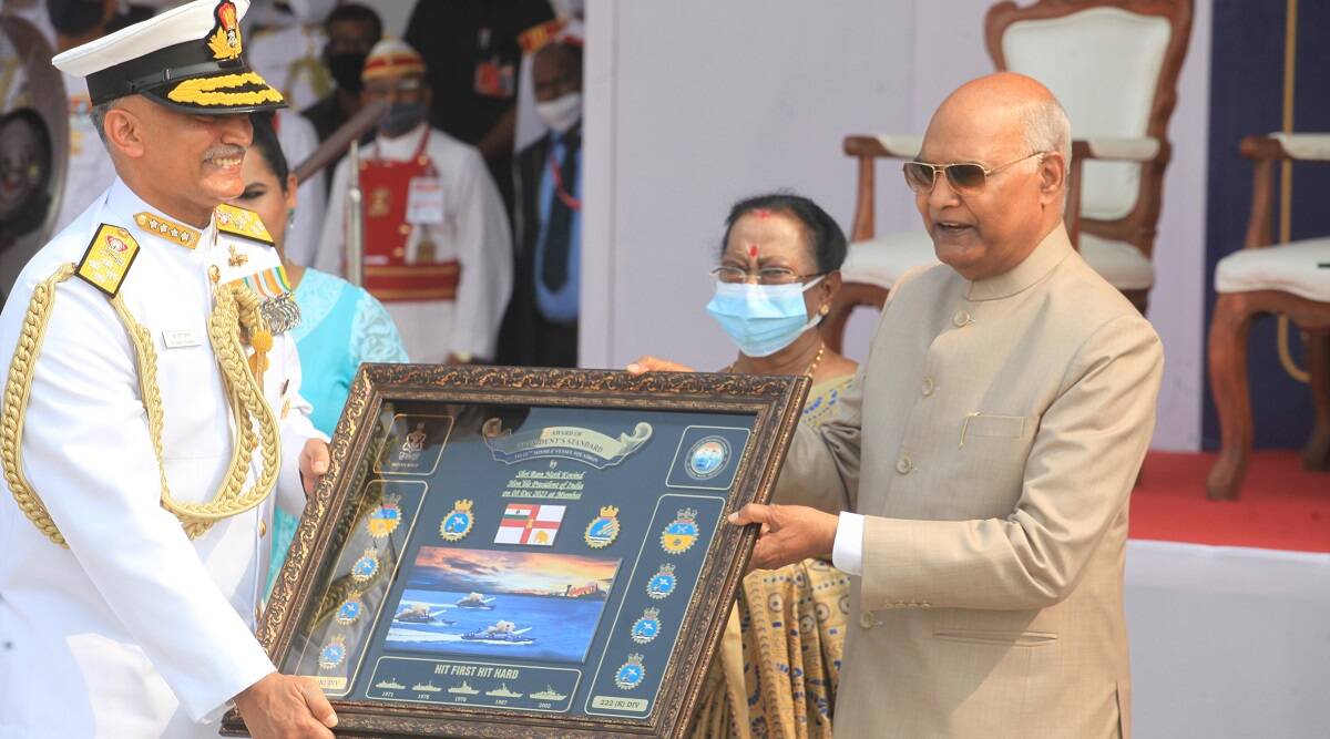 Ram Nath Kovind Presented 'President's Standard' to Indian Navy Squadron_30.1