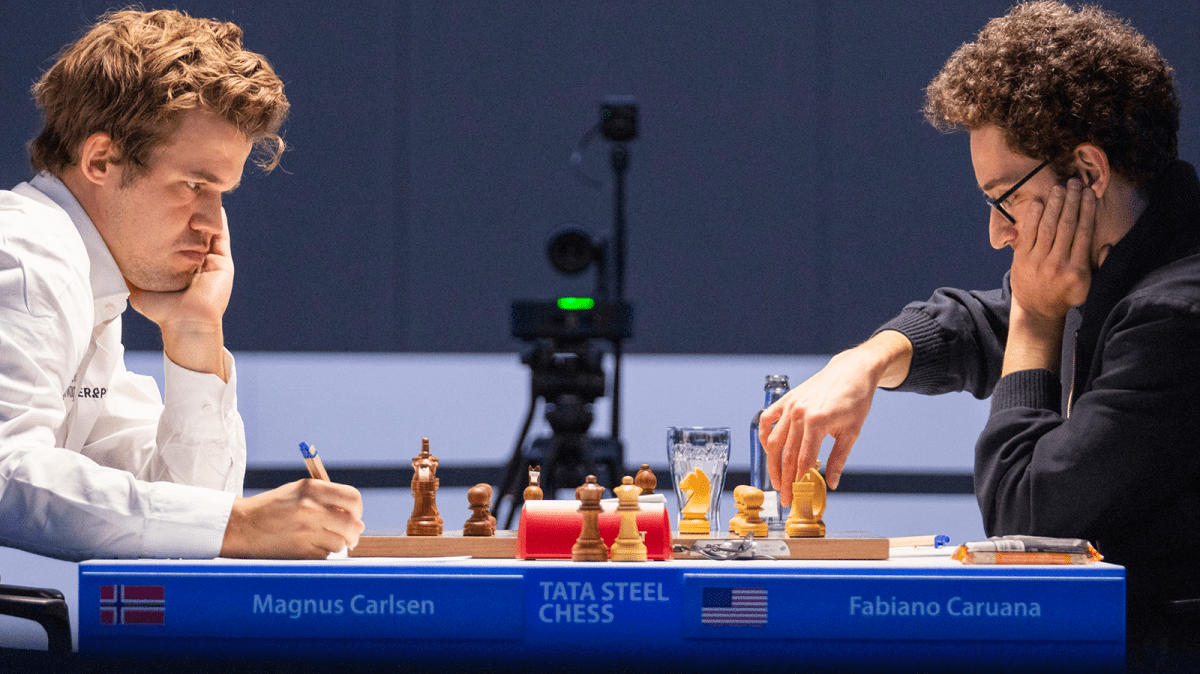 Wijk Aan Zee, Netherlands. 29th Jan, 2023. Magnus Carlsen of Norway  competes during the final round of the Tata Steel Chess Tournament 2023 in  Wijk aan Zee, the Netherlands, Jan. 29, 2023.