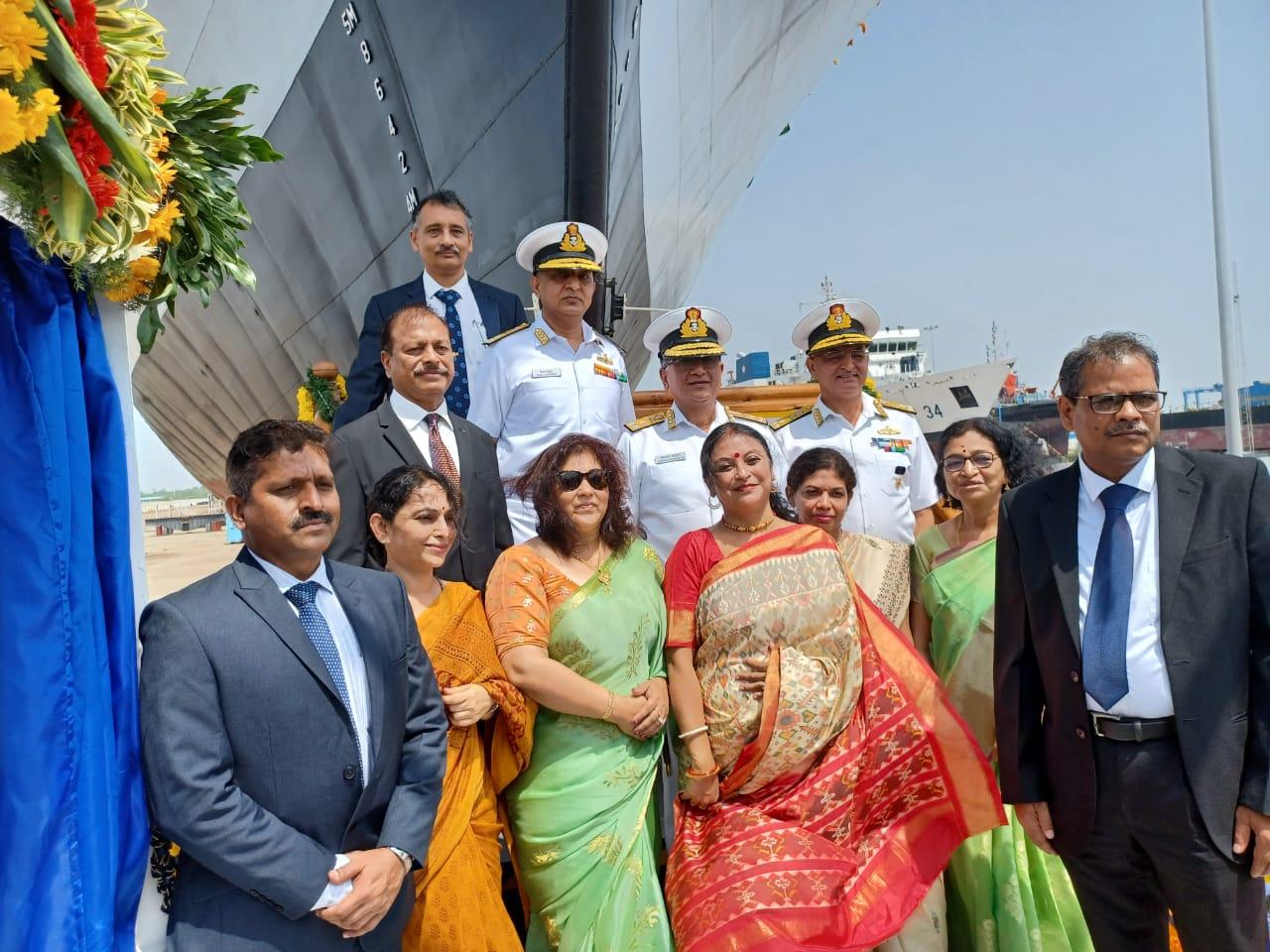 GRSE launches Indian Navy survey vessel 'INS Nirdeshak'_30.1