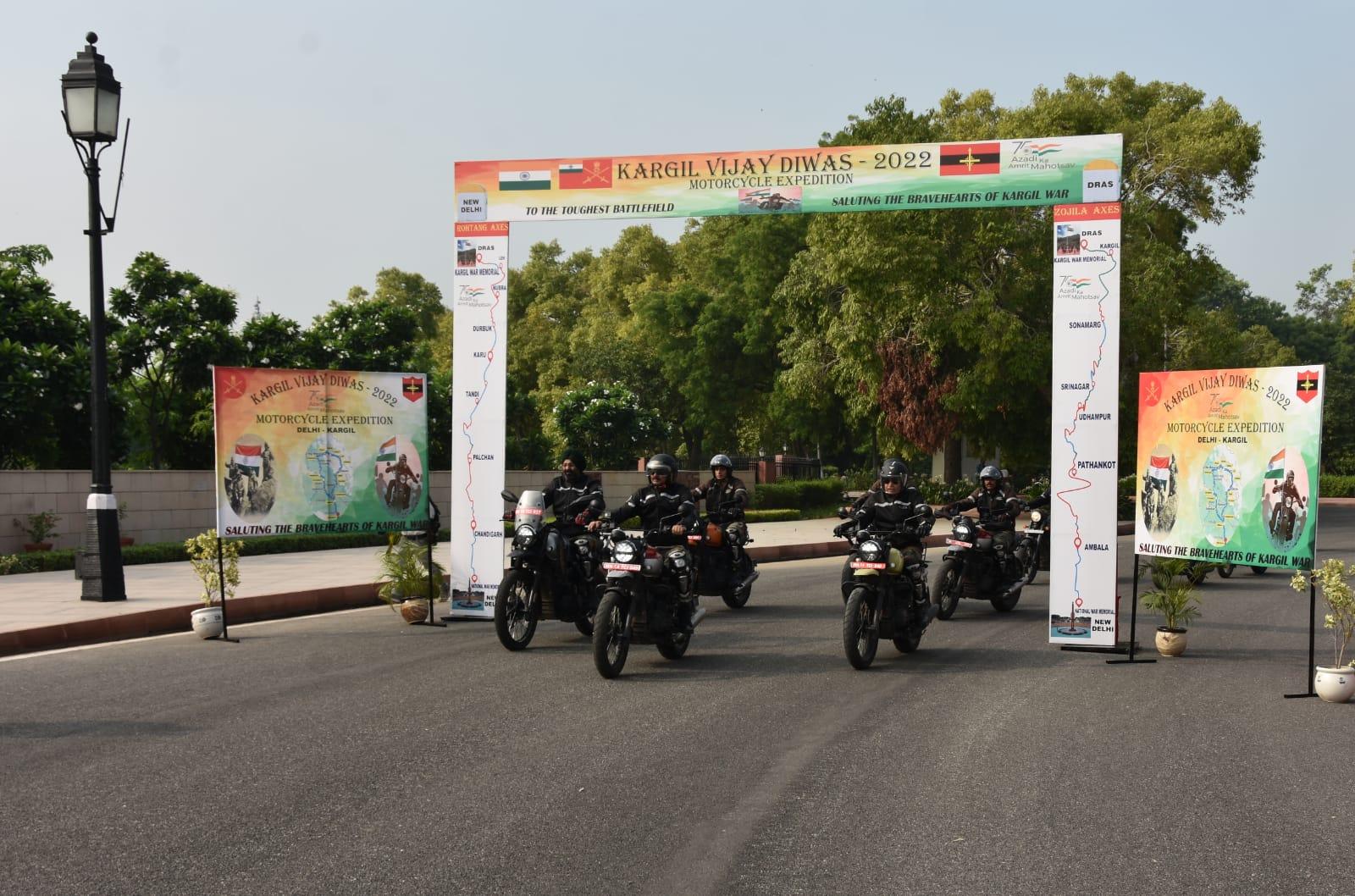 To commemorate victory in the Kargil War, motorcycle expedition ...
