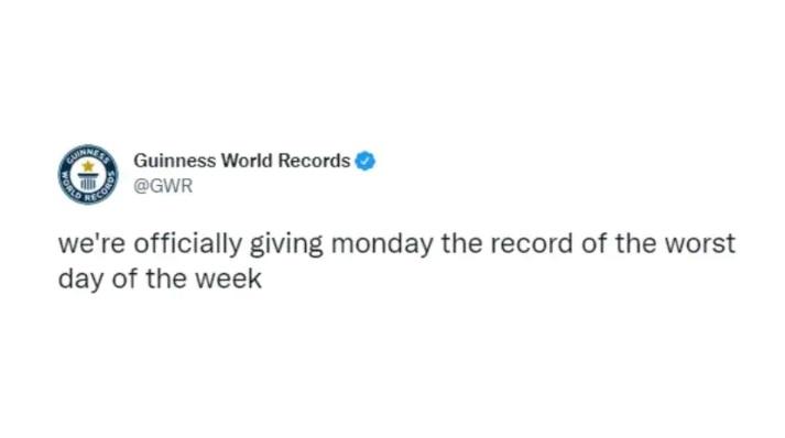 Guinness World Records Officially Declares Monday 'Worst Day Of The Week'_30.1