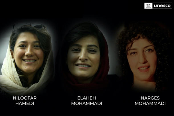 Three imprisoned Iranian female journalists win top UN prize_30.1