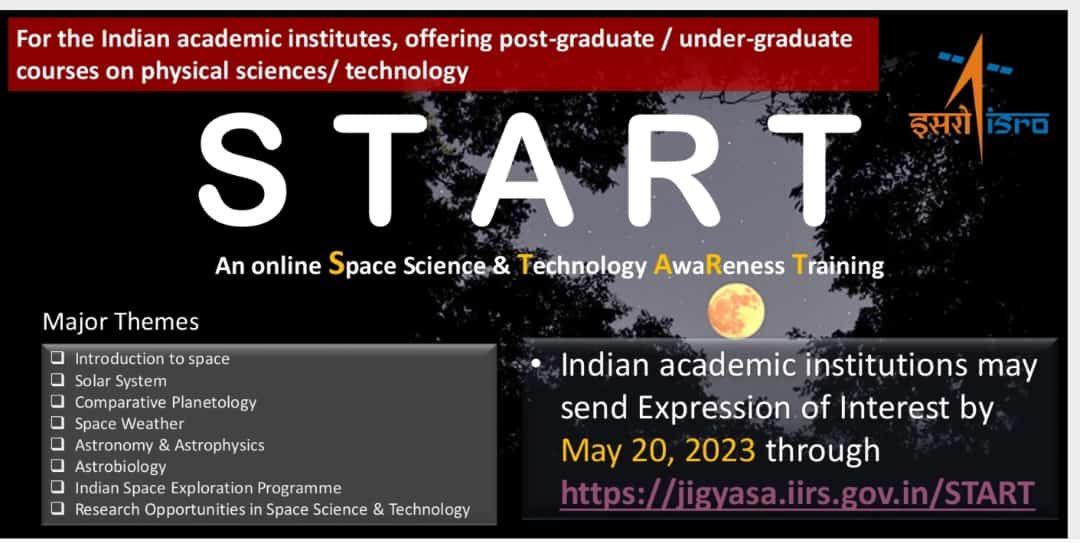 Indian Space Research Organisation (ISRO) Launches Space Science and Technology Awareness Training Programme_30.1