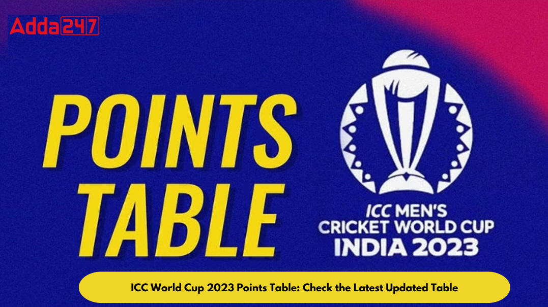 ICC Cricket World Cup 2023 Points Table, Men's ODI Teams' Positions_30.1