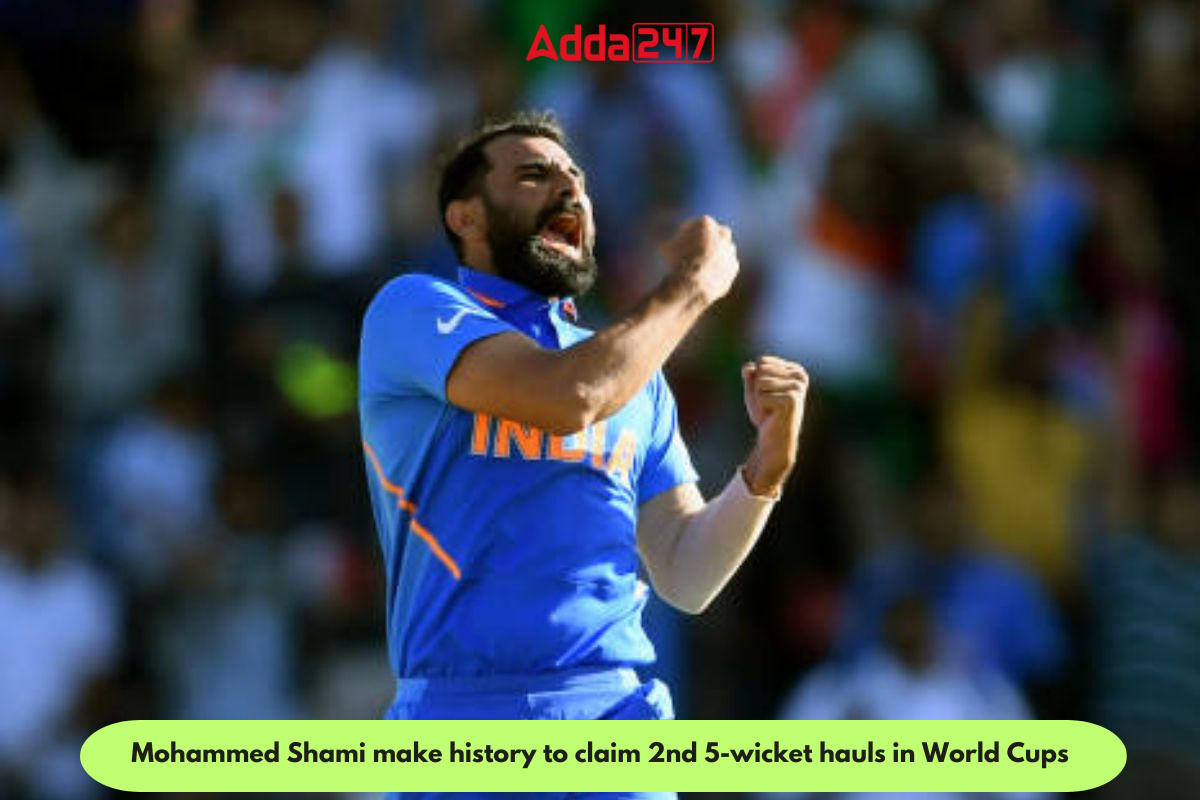 Mohammed Shami make history to claim 2nd 5-wicket haul in World Cups_30.1