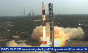 इसरो ने पीएसएलवी-सी55 रॉकेट से सिंगापुर के दो उपग्रह कक्षा में सफलता पूर्वक स्थापित किये
