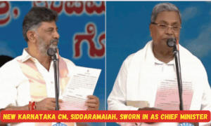 कर्नाटक के नए मुख्यमंत्री सिद्धारमैया ने ली मुख्यमंत्री पद की शपथ