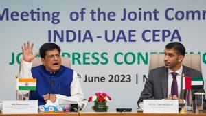 भारत, यूएई का 2030 तक गैर-तेल व्यापार को 100 अरब डॉलर पर पहुंचाने का लक्ष्य