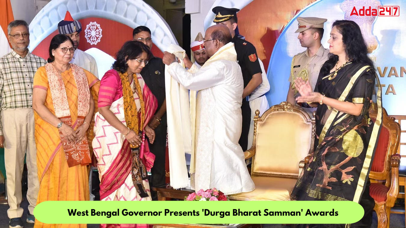 पश्चिम बंगाल के राज्यपाल ने 'दुर्गा भारत सम्मान' पुरस्कार प्रदान किए |_20.1