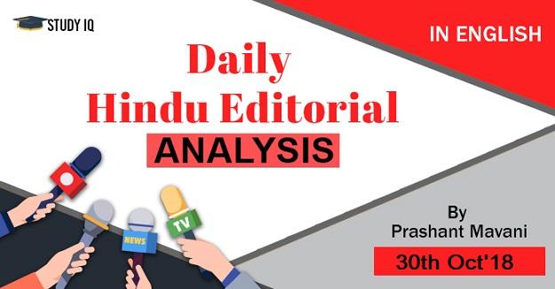 The Hindu Editorial Analysis In English | Free PDF Download – 30th Oct'18