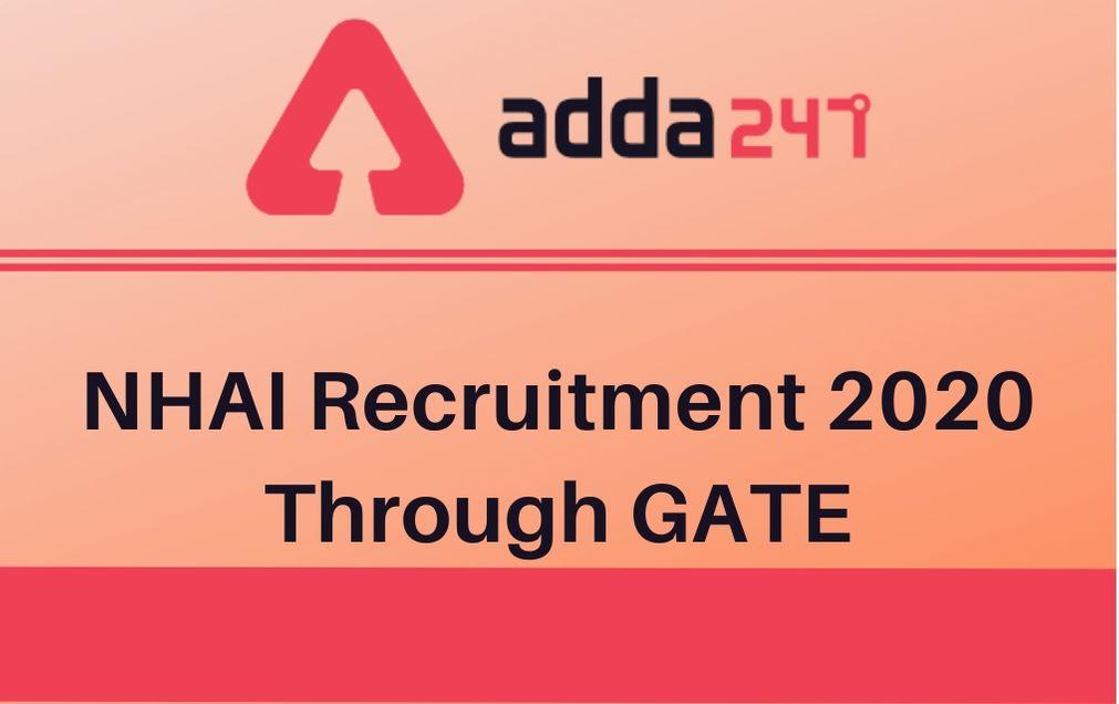 NHAI Recruitment Through GATE 2020: Apply For 48 Deputy Manager_30.1
