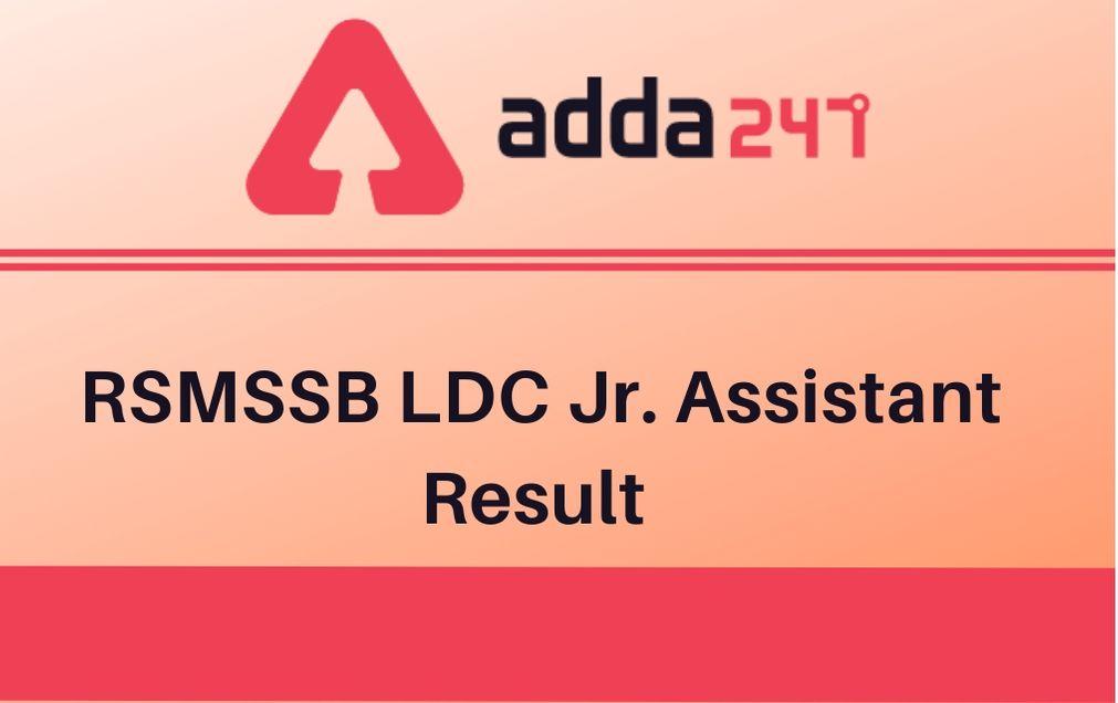 RSMSSB LDC Junior Assistant Result 2020 Out @rsmssb.rajasthan.gov.in_30.1
