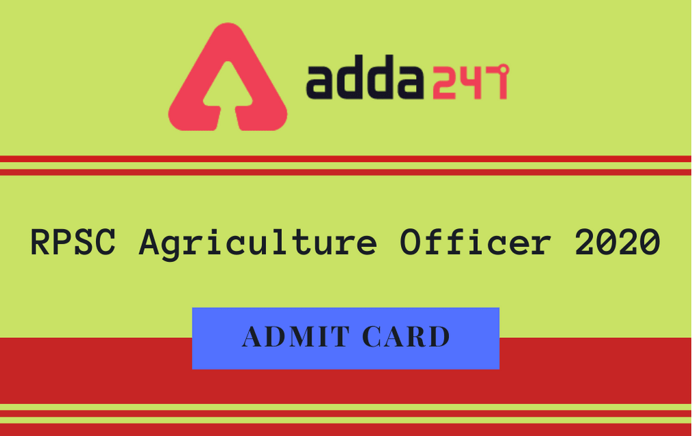 RPSC Agriculture Officer Admit Card 2020 Out: Download AO Admit Card_30.1