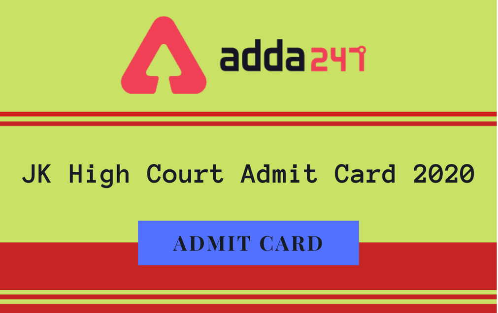 JK High Court Admit Card 2020 Out: Direct Link to Download Hall Ticket_30.1