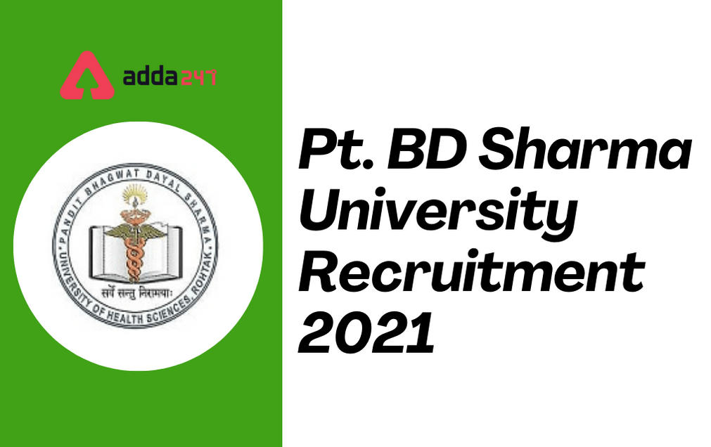 Pt. BD Sharma University Recruitment 2021: Notification Out for 195 Senior Resident and Demonstrator Post_30.1
