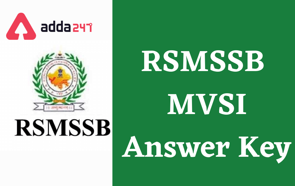 RSMSSB MVSI Answer Key 2022 Out, Raise Objection_30.1