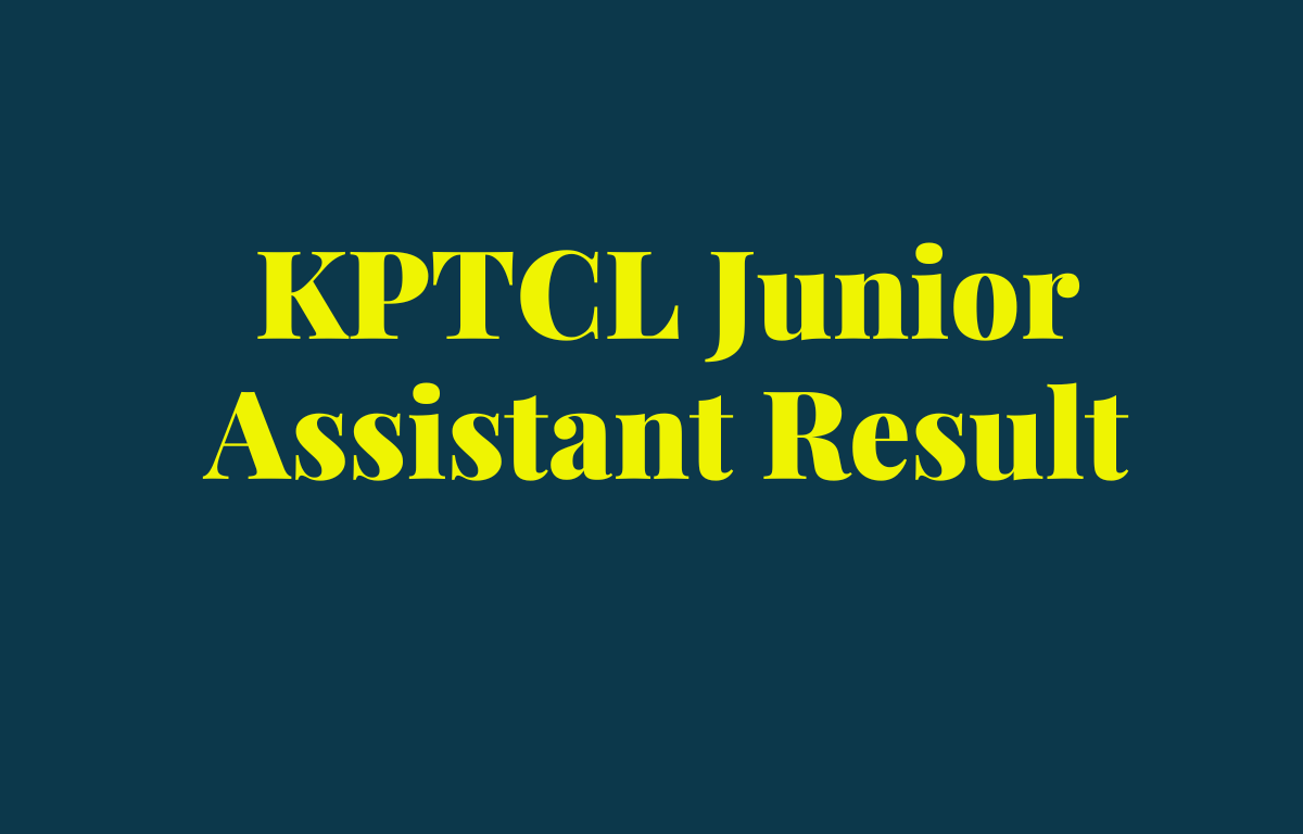 KPTCL Junior Assistant Result 2022 Out, Download Now_30.1