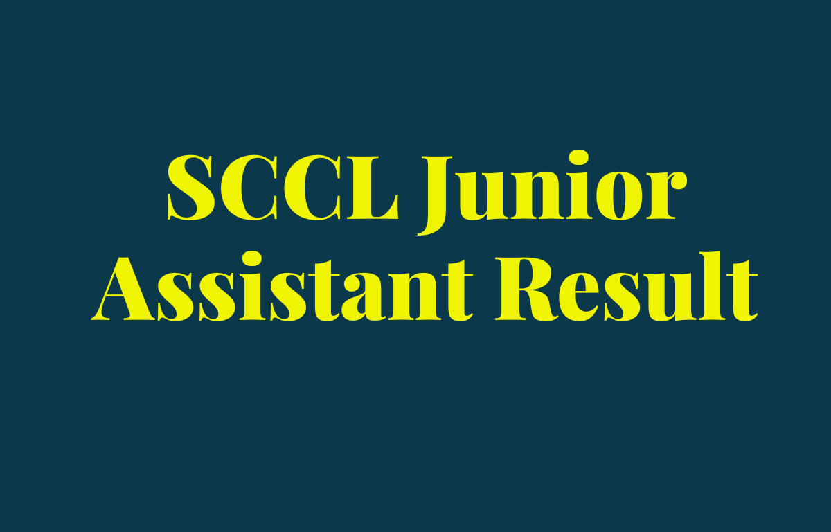 SCCL Junior Assistant Result 2022 Out, Download Result PDF_30.1