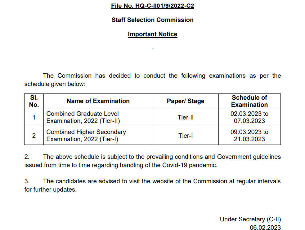 SSC CGL Tier 2 Exam Date 2023 Out, All Dates & Shifts Schedule_30.1