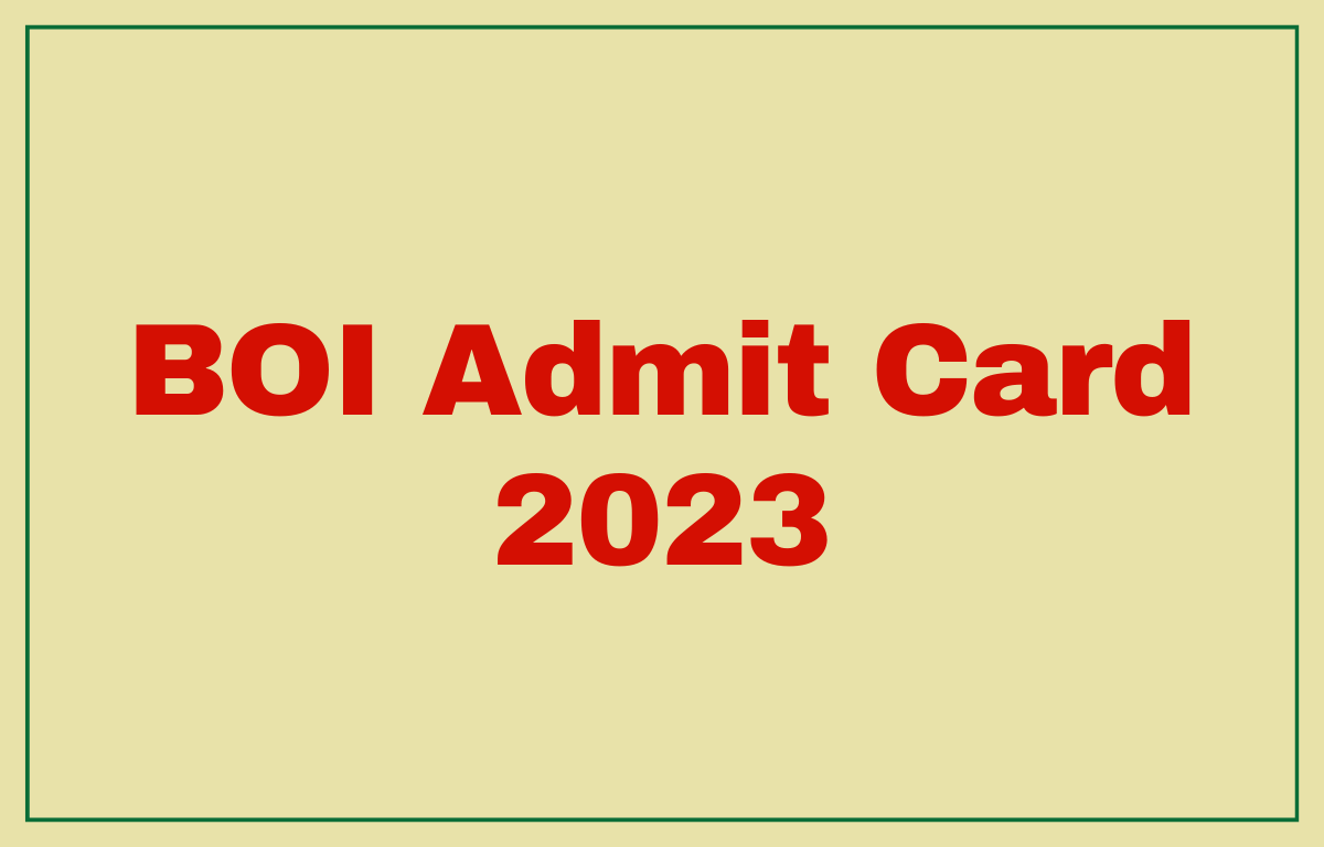 Bank of India PO Admit Card 2023 Released, Download BOI PO Hall Ticket_30.1