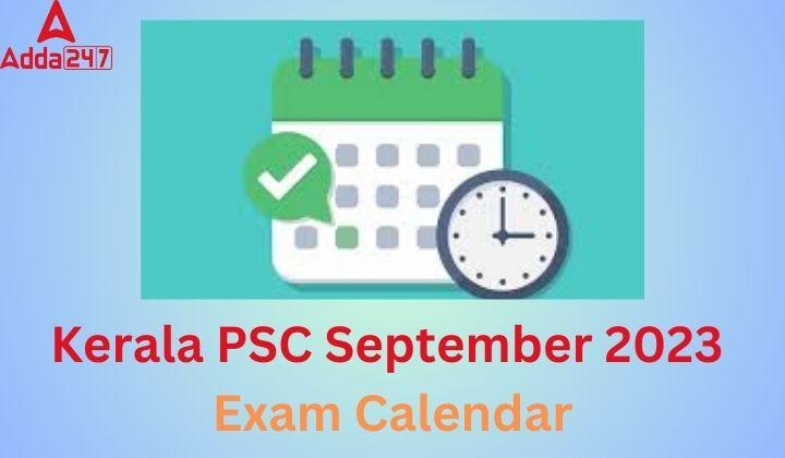 Kerala PSC September 2023 Exam Calendar Download Monthly PDF