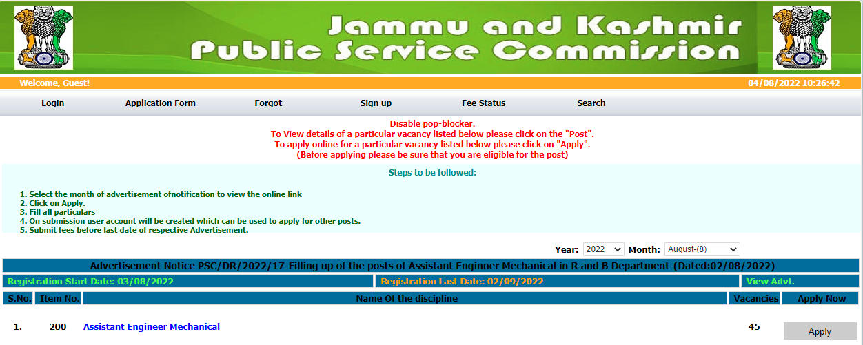 JKPSC AE Recruitment 2022, Apply Online for 61 Assistant Engineer Vacancies_60.1
