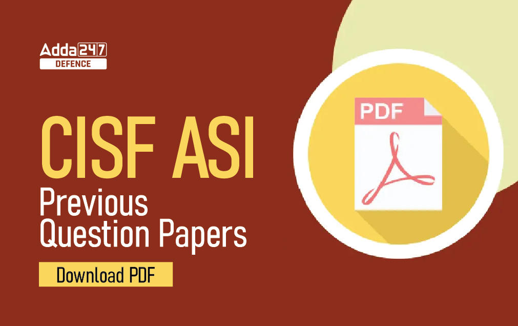 CISF ASI Previous Question Papers, Download PDF_30.1