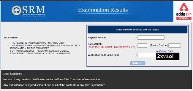 SRMJEEE Examination Results 2021 (OUT) LIVE: Latest News_30.1