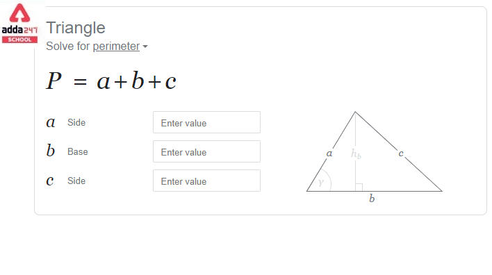 perimeter of a triangle