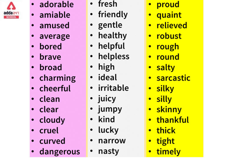 Adjectives Examples, Meaning, and Definition_30.1