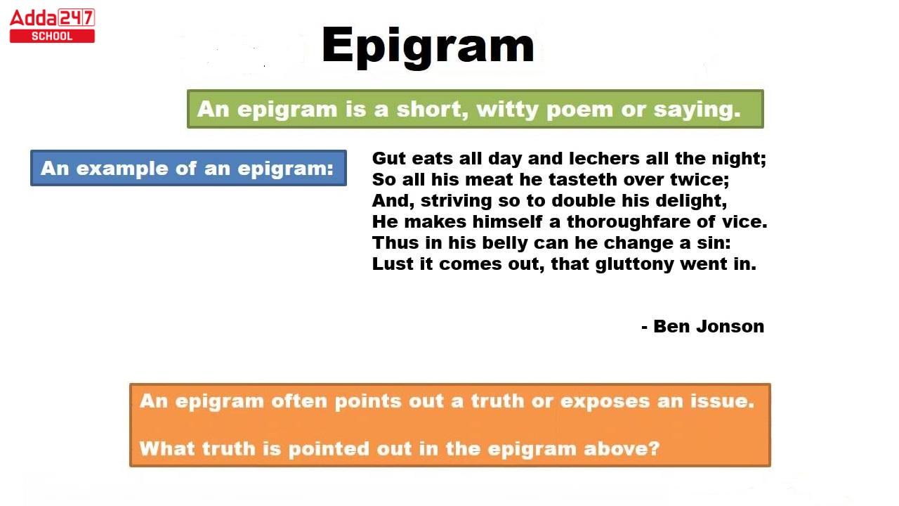 Epigram, Meaning, Definition and Examples_30.1