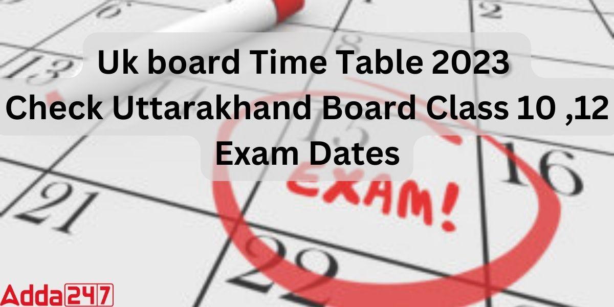 UK board Time Table 2023, Check Uttarakhand Board Class 10 ,12 Date Sheet_30.1