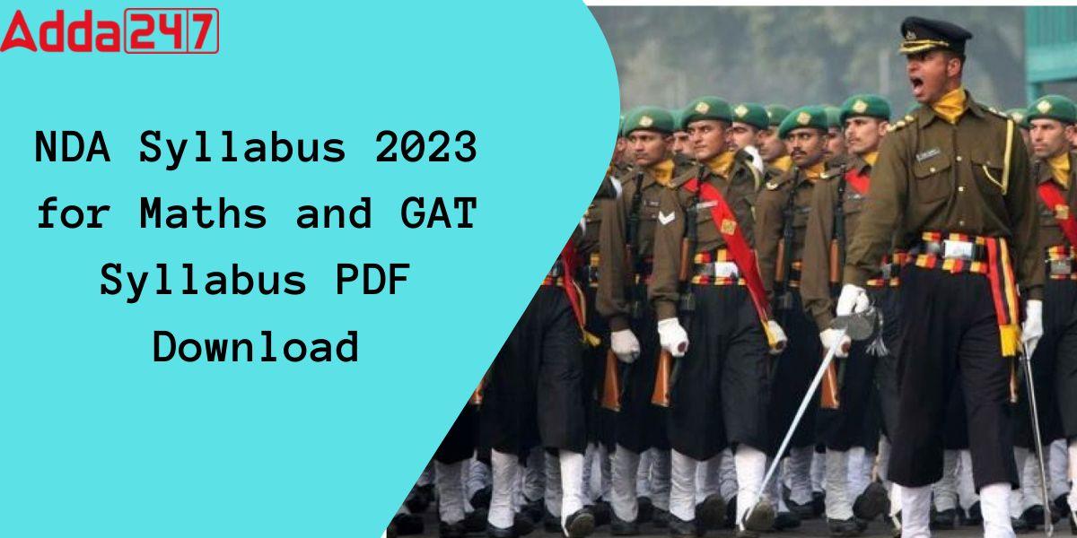 NDA Syllabus 2023 for Maths and GAT Syllabus PDF Download_30.1