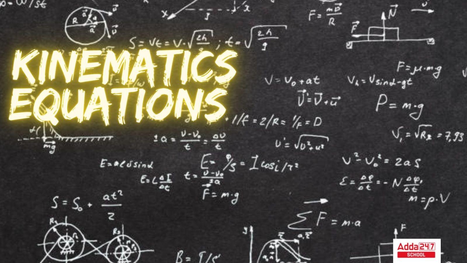 Kinematics Equations and It's Derivation,Variables,Dynamic Equation_30.1