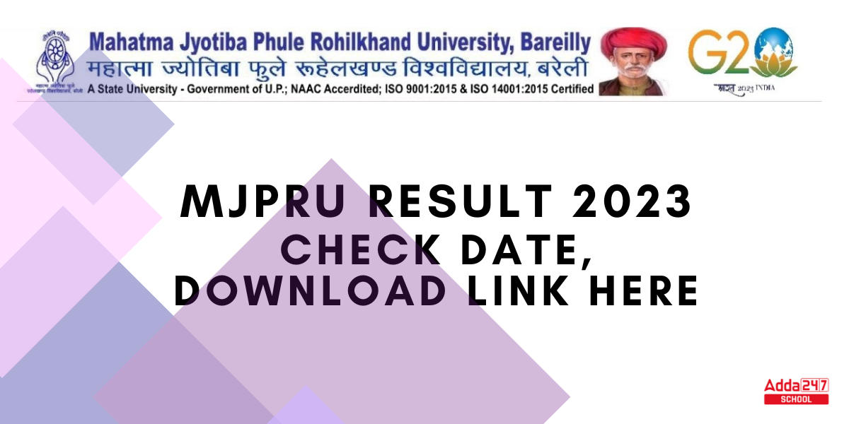 MJPRU Result 2023- MCA, MSc,1st, 2nd, 3rd 4th Semester By Name @www ...