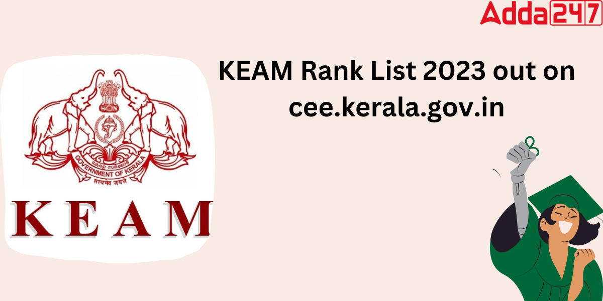 KEAM Rank List 2023 out cee.kerala.gov.in, PDF direct link