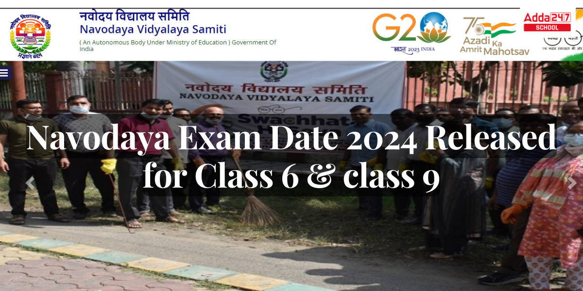 Navodaya Exam Date 2024 Class 6,5 Check JNVST Exam Dates