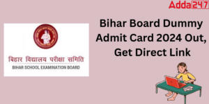 Bihar Dummy Admit Card 2024